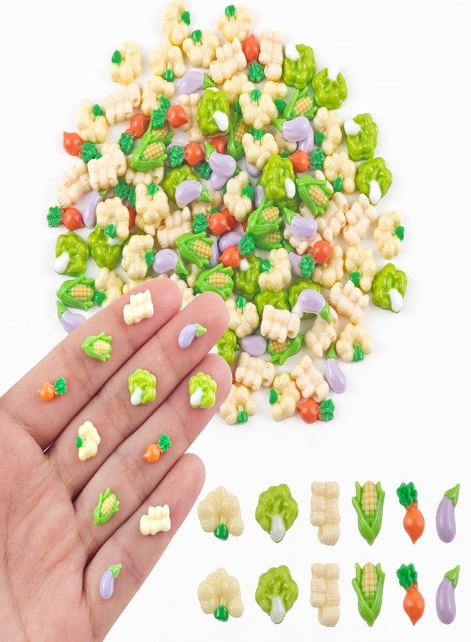 HOMICO 200 Pieces Tiny Vegetable for Dollhouse Miniatures Resin Food for Crafts Mini Vegetable Decor for Dollhouse Mini Kitchen Fairy Garden Micro Landscaping Decoration - Image 1